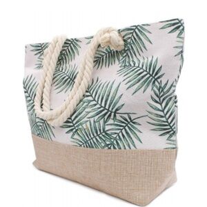 Large Tropical Leaf Beach Bag